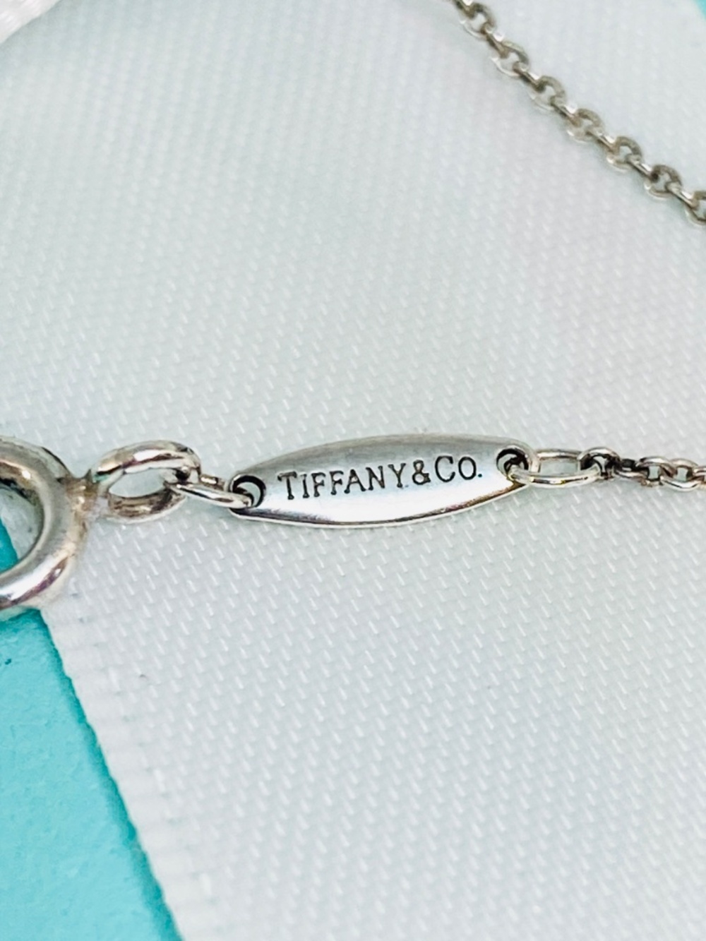 Tiffany & Co Elsa Peretti teardrop cross 16” Pendant  silver  925 Box - Picture 3 of 7